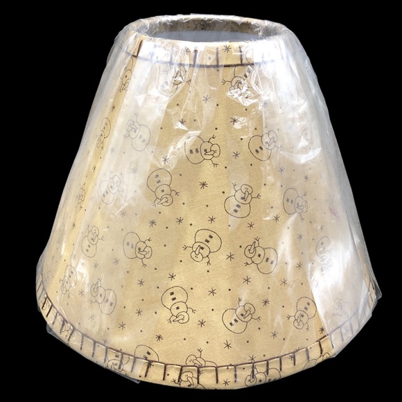 RARE NOS Honey And Me Lisa Liffick 10 In Snowman Christmas Lampshade Primitive - Picture 1 of 5